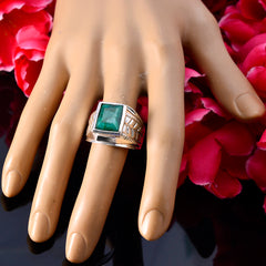 Abigail Ethnic Green Solitaire Ring