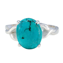 Zazlle Ethnic Turquoise Solitaire Ring for Every Occasion Turquoise Blue