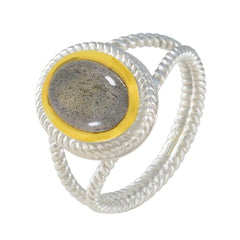 Eva Rope Wire Solitaire Ring with Gemstone Accent