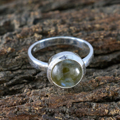 Eva Trendy Grey Solitaire Ring with Labradorite Stone