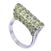Zazlle Fairytale Green Gemstone Ring for Everyday Glam Peridot Green