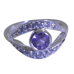 Wen Fairytale Purple Halo Ring Sparkling Gemstone Amethyst Purple