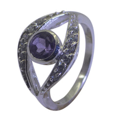 Wen Fairytale Purple Halo Ring Sparkling Gemstone