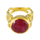 Katarina Fairytale Red Solitaire Ring Indian Ruby Red
