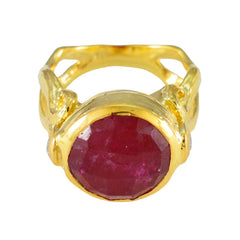Katarina Fairytale Red Solitaire Ring Indian Ruby Red