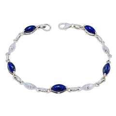 Savannah Fashion Gemstone Bracelet in Silver Design Lapis Lazuli Blue