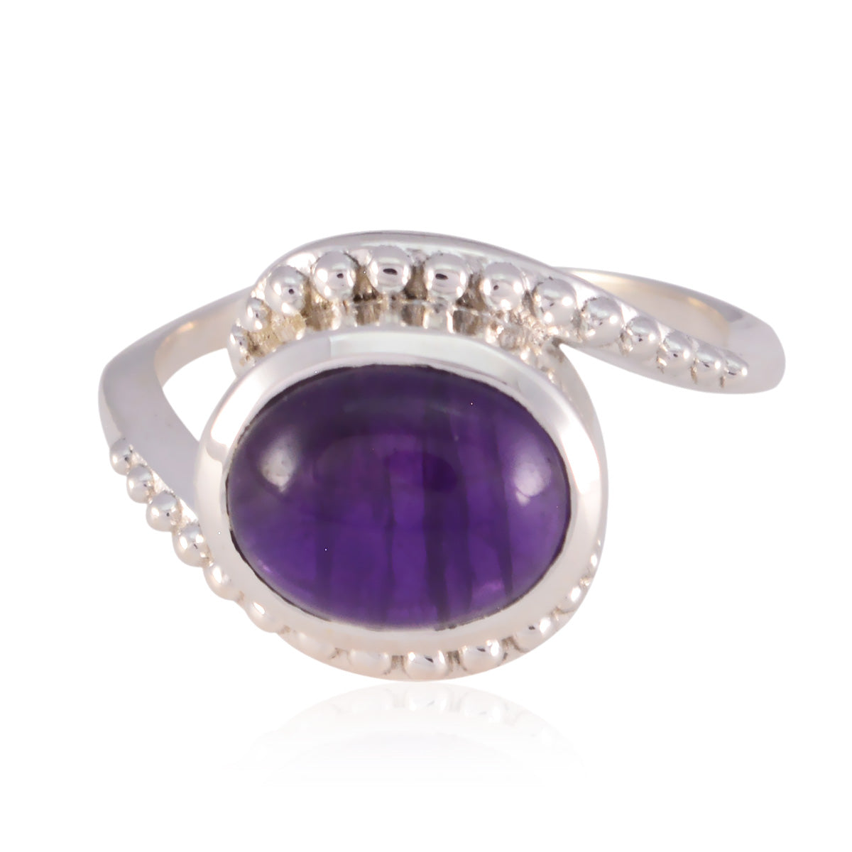 Lili Fashion Jewelry India Amethyst Gemstone Ring Amethyst Purple