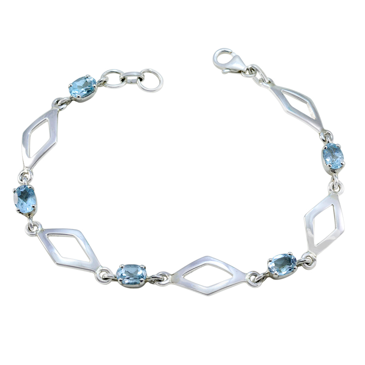 Claire Featherlight Blue Bracelet with Silver Accents Blue Topaz Blue