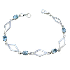 Claire Featherlight Blue Bracelet with Silver Accents Blue Topaz Blue