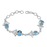 Camilla Featherlight Blue Links Bracelet for Everyday Glam Blue Topaz Blue