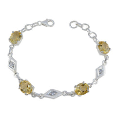 Freya Featherlight Yellow Links Bracelet for Everyday Style Citrine Yellow