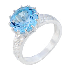 Lorena Feminine Blue Solitaire Ring