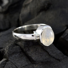 Nella Feminine White Gemstone Ring in Sterling Silver