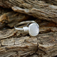 Nella Feminine White Gemstone Ring in Sterling Silver