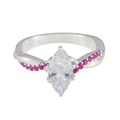 Fernanda Gemstone Statement Ring with Ruby Accents Pink CZ Pink