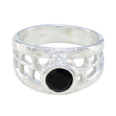 Alejandra Filigree Black Solitaire Ring Black Onyx Black