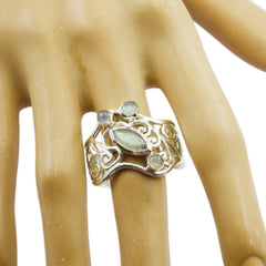 Zoe Filigree Grey Ring - Elegant Silver Jewelry