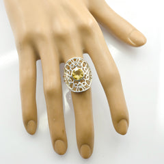 Ananya Filigree Yellow Solitaire Ring