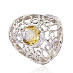 Ananya Filigree Yellow Solitaire Ring