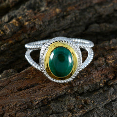 Freya Rope-Wire Green Solitaire Ring