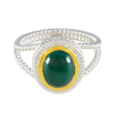 Freya Rope-Wire Green Solitaire Ring Malachite Green