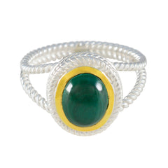 Freya Rope-Wire Green Solitaire Ring Malachite Green