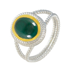 Freya Rope-Wire Green Solitaire Ring