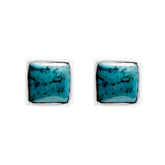 Freya Turquoise Stud Earrings - Colorful Everyday Glam Turquoise Blue Stud
