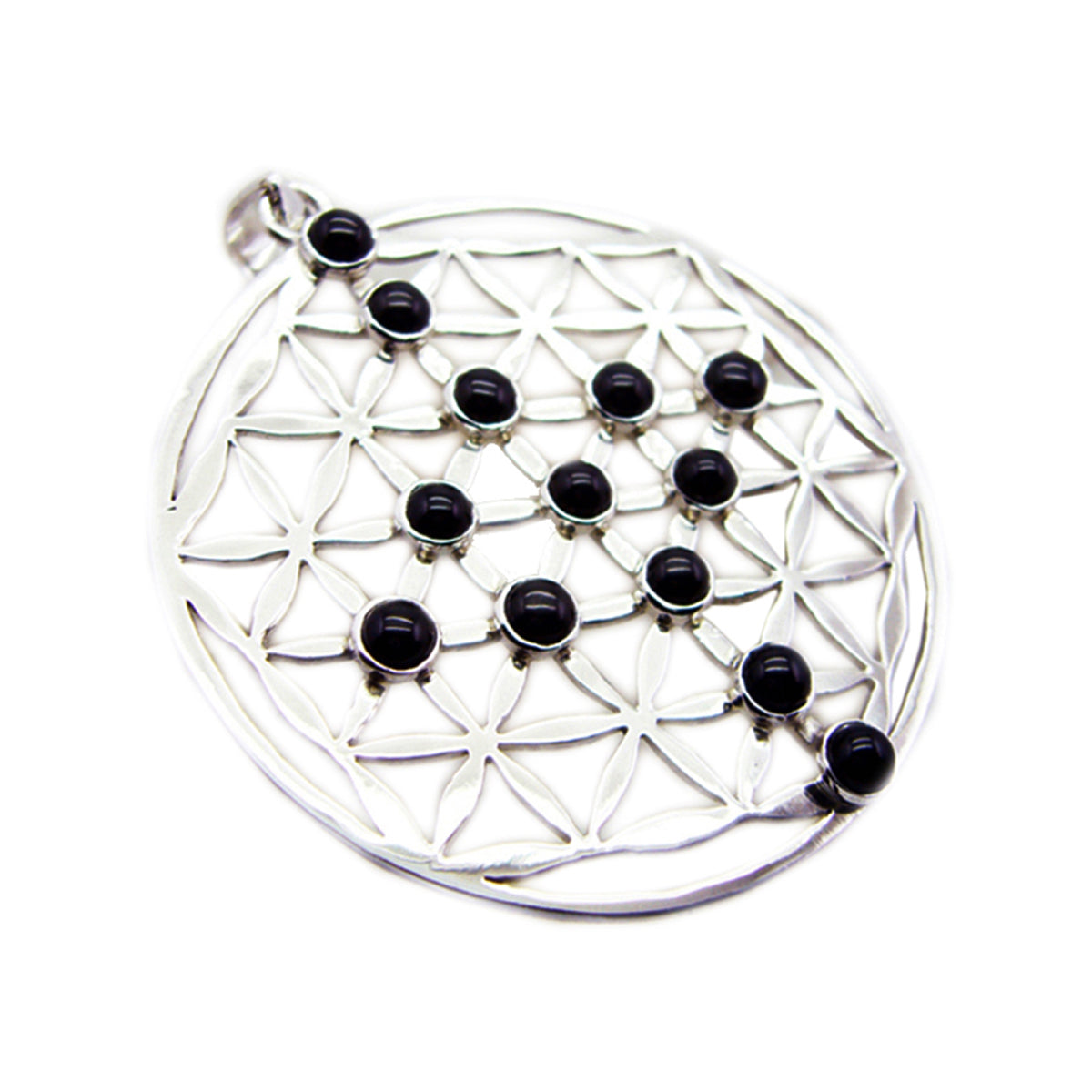 Nora Riyo Gemstone Pendant for Stylish Versatility Black Onyx Black Black