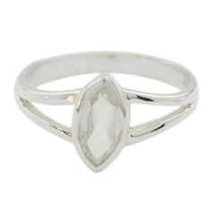 Camila geometric pink solitaire ring with marquise-cut pink stone and silver band