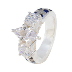 Zoey Glamorous Blue Halo Ring - Stunning Fashion Jewelry
