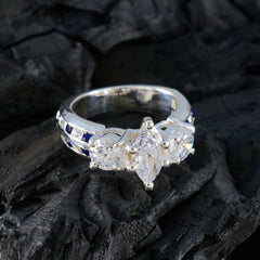 Zoey Glamorous Blue Halo Ring - Stunning Fashion Jewelry
