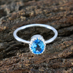 Yasmin Glamorous Blue Solitaire Ring