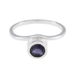 Angel Glamorous Blue Solitaire Ring Iolite Blue