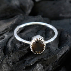 Naomi Glamorous Brown Solitaire Ring