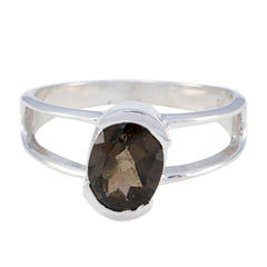 Riya Glamorous Brown Solitaire Ring smoky quartz Brown
