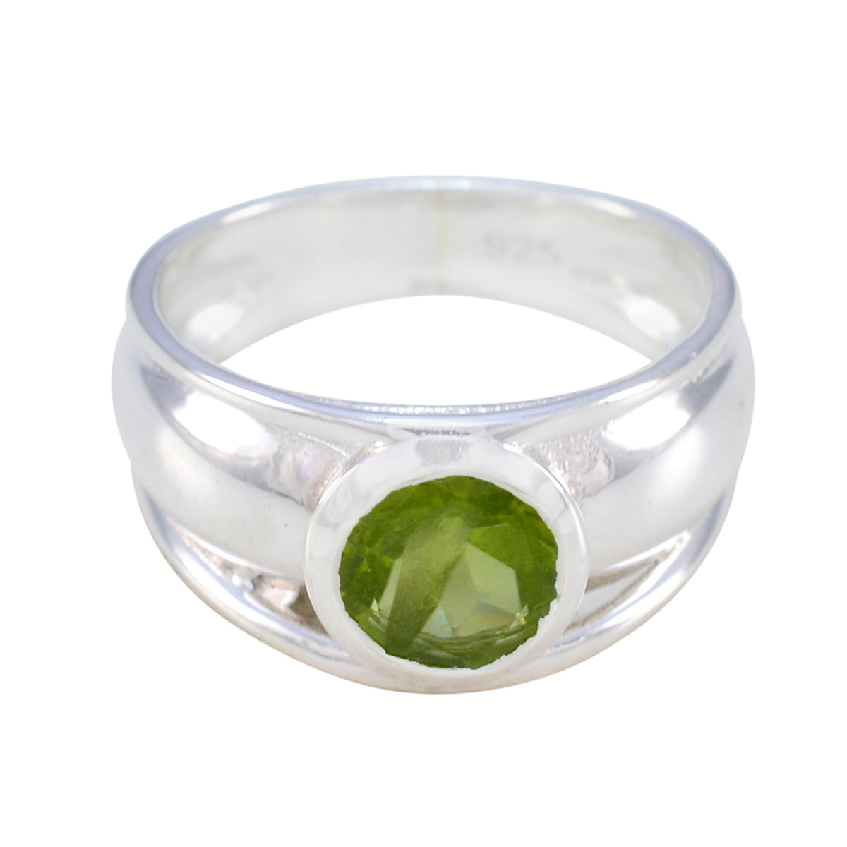 Julieta Glamorous Green Solitaire Ring Peridot Green