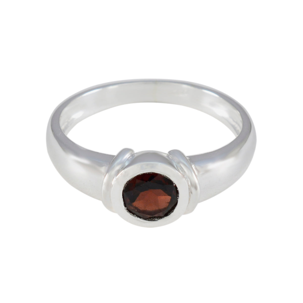 Natcha Glamorous Red Solitaire Ring Garnet Red