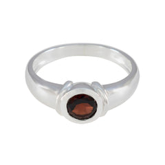 Natcha Glamorous Red Solitaire Ring Garnet Red