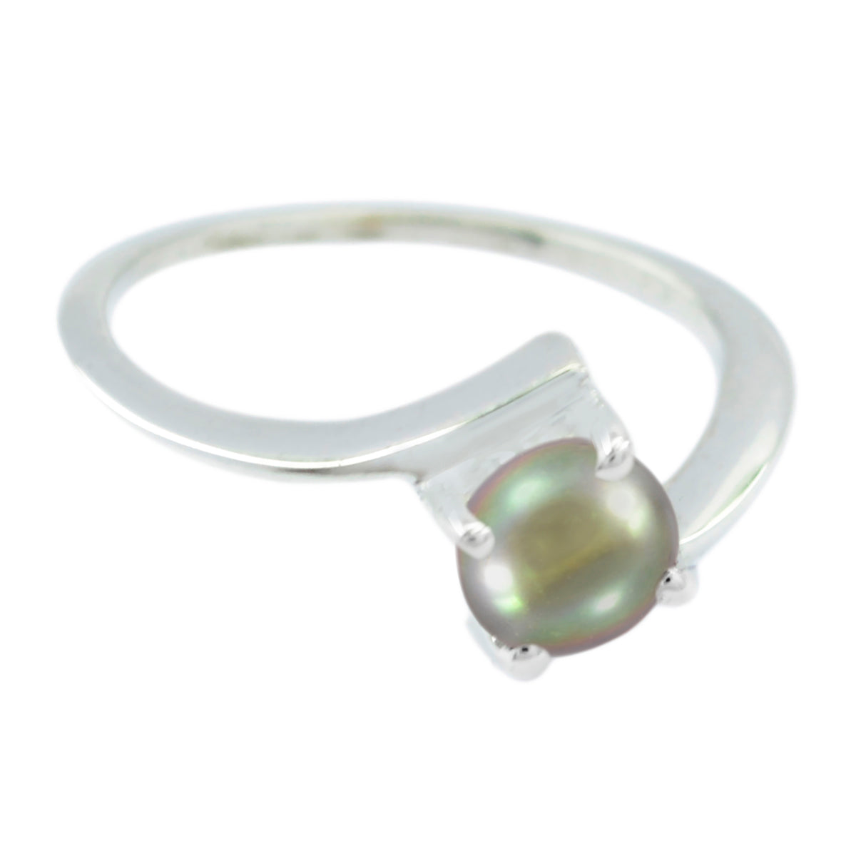 Min-seo Glamorous White Solitaire Ring Pearl White