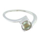 Min-seo Glamorous White Solitaire Ring Pearl White