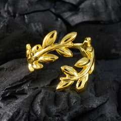 Aisha Gold Leafy Adjustable Ring for Elegant Style