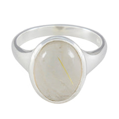 Ayesha Artisan Golden Solitaire Ring Rutile Quartz Yellow