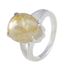 Meera Golden Solitaire Wedding Ring with Unique Gemstone