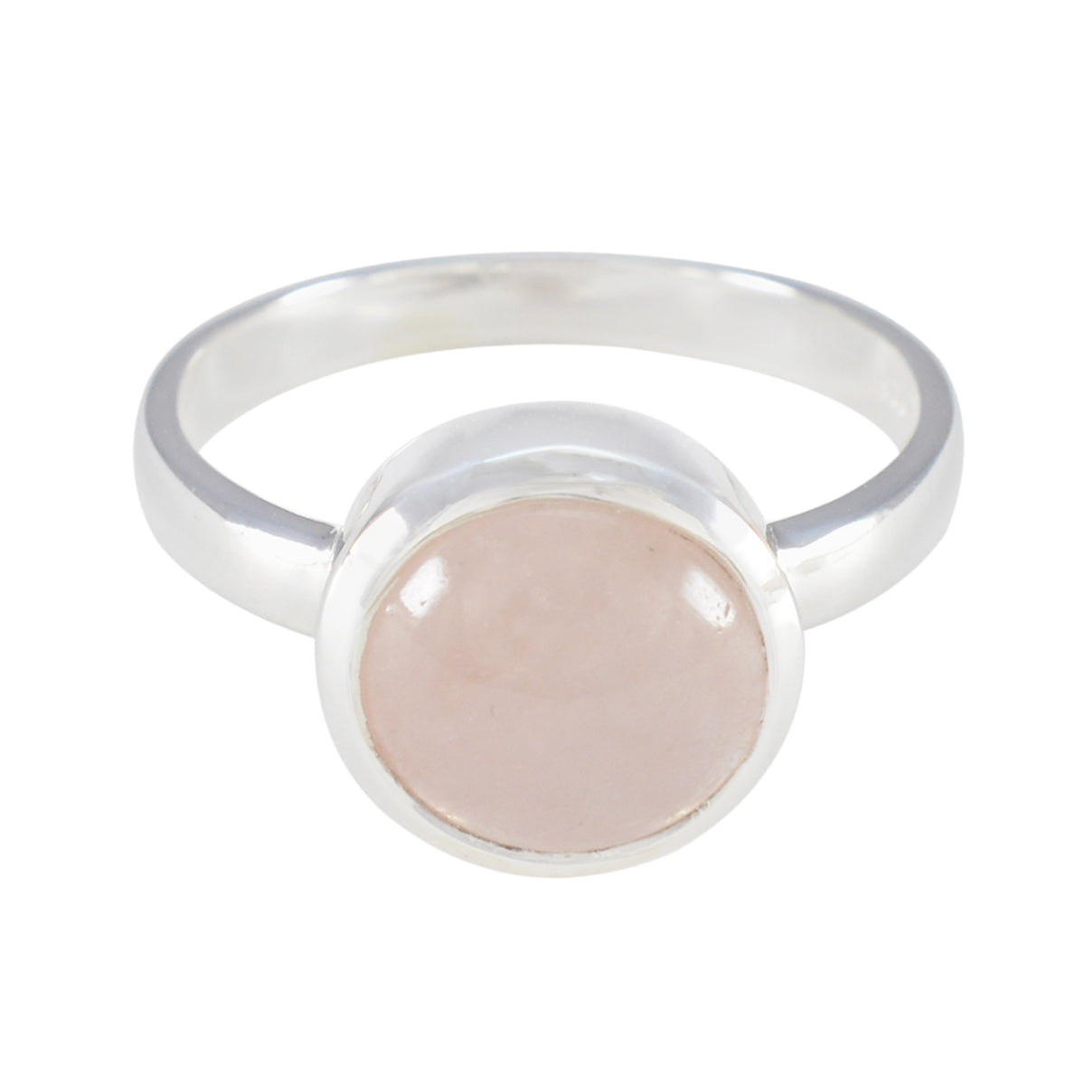 Amanda Glamorous Pink Solitaire Ring Rose Quartz Pink