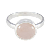 Amanda Glamorous Pink Solitaire Ring Rose Quartz Pink