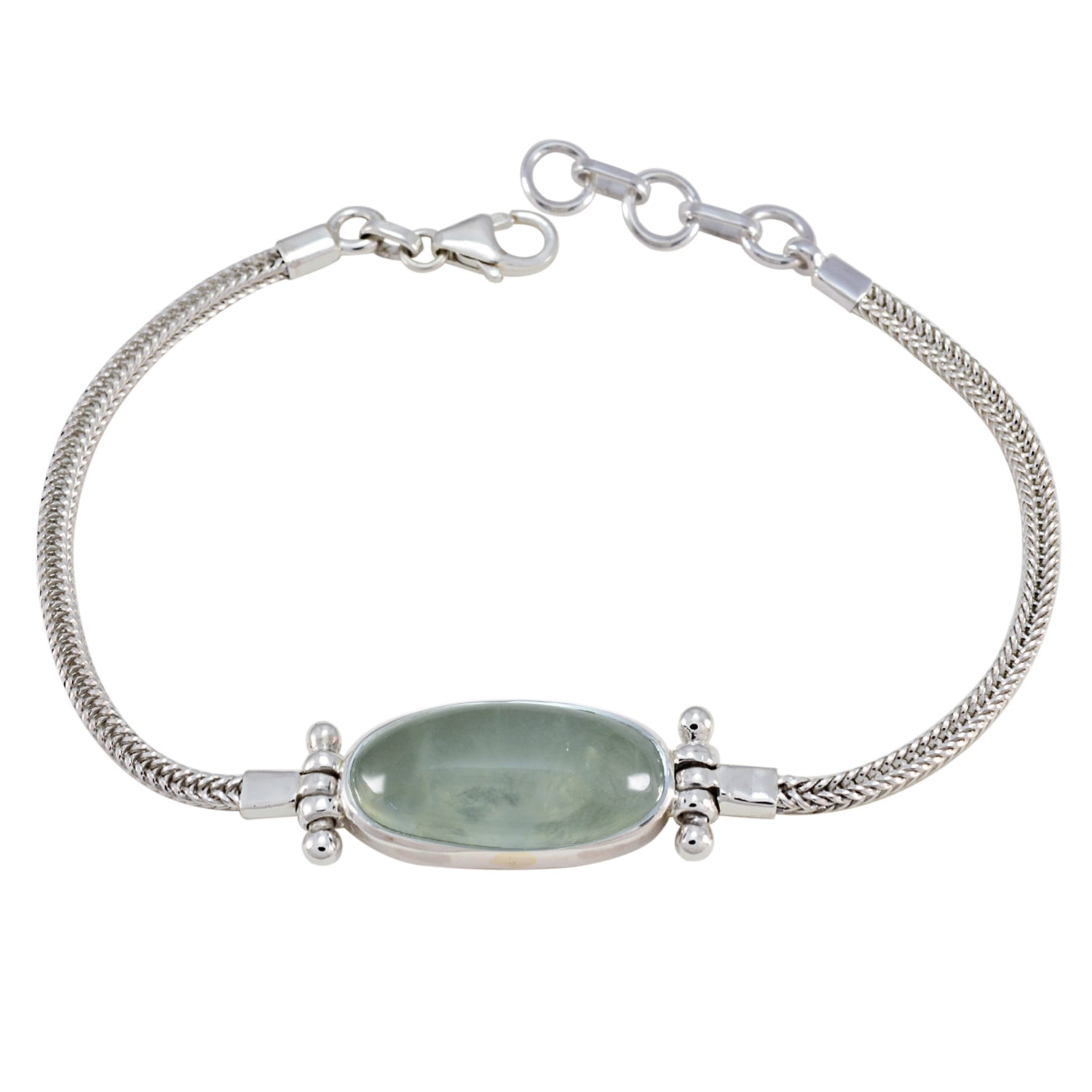 Tereza Green Gemstone Bracelet for Everyday Glam Prehnite Green