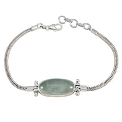 Tereza Green Gemstone Bracelet for Everyday Glam Prehnite Green