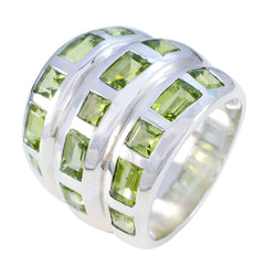 Sofia silver ring featuring multiple green gemstones in a stylish green gemstone cocktail ring design
