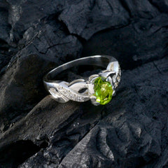 Rebeca Green Gemstone Halo Ring Sterling Silver